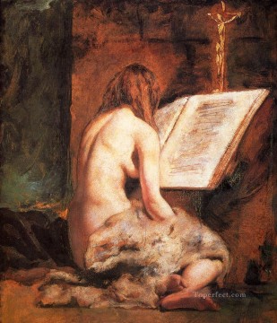 Desnudo Painting - La Magdalena Penitente cuerpo femenino William Etty